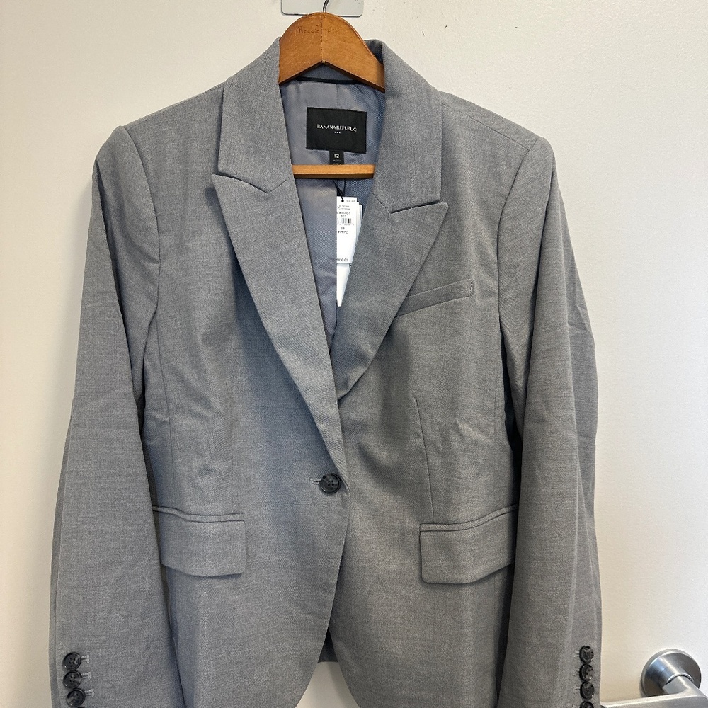 Twill Classic Blazer - Heather Gray